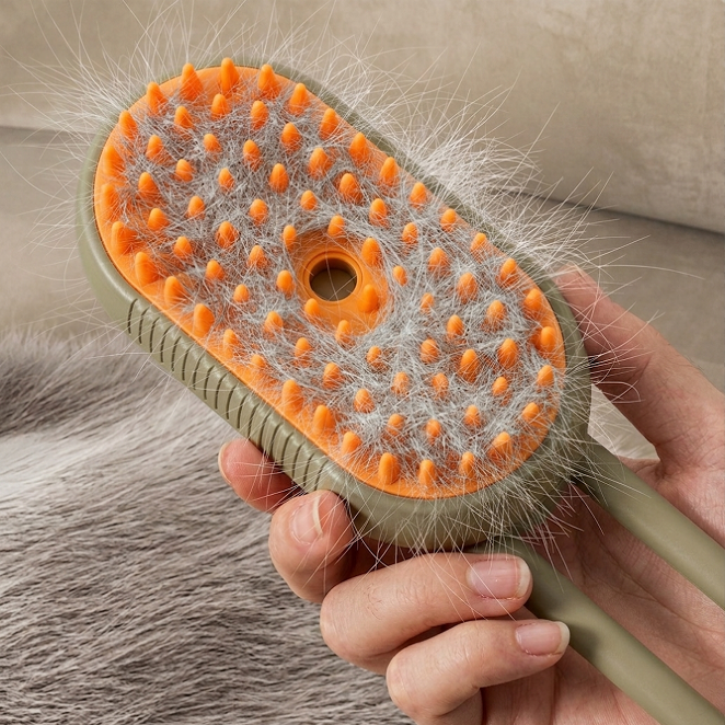 3-in-1 Electric Steam Pet Grooming Brush