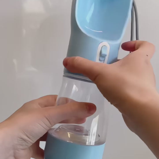 portable water bottle with food container video