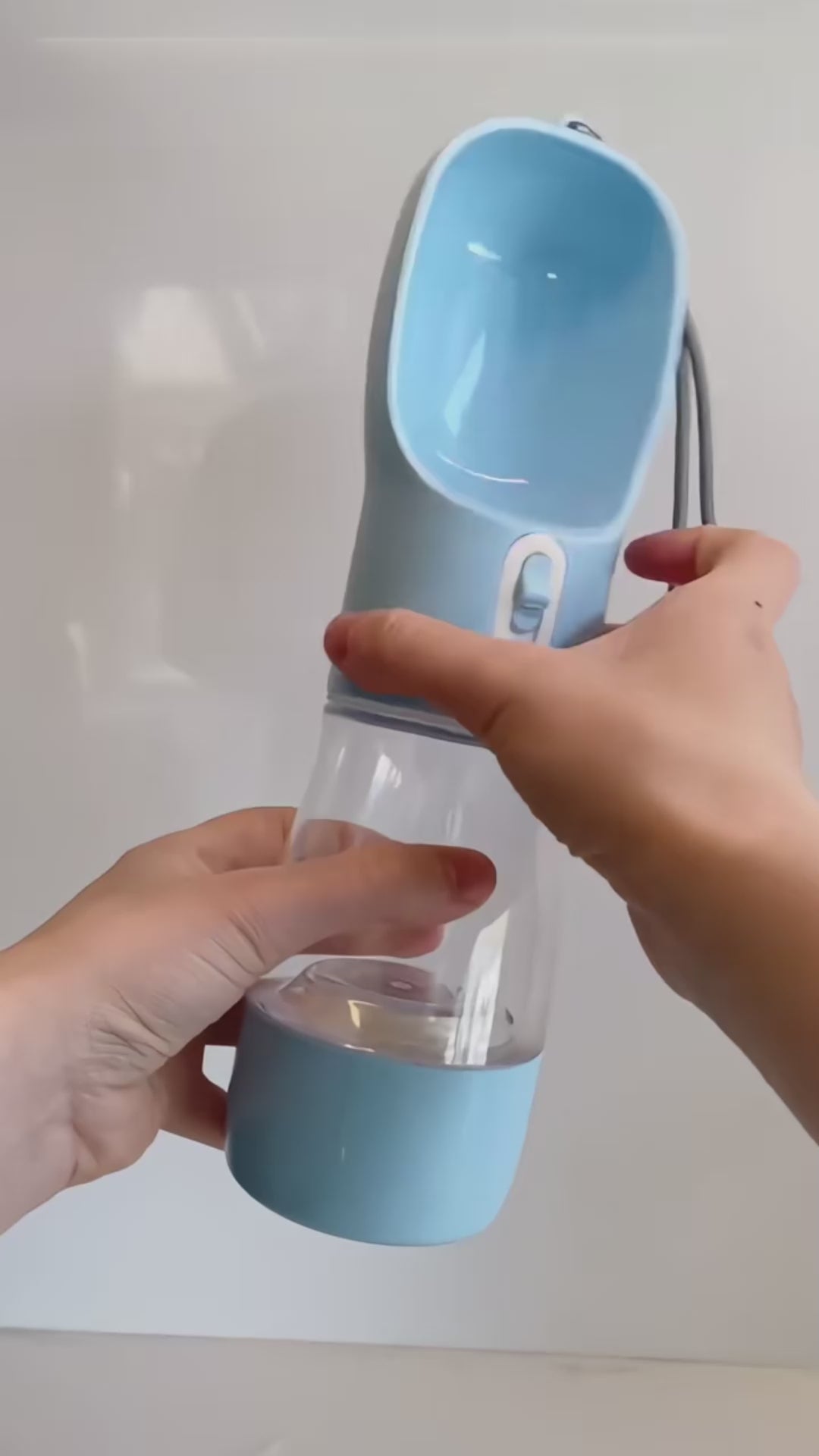 portable water bottle with food container video